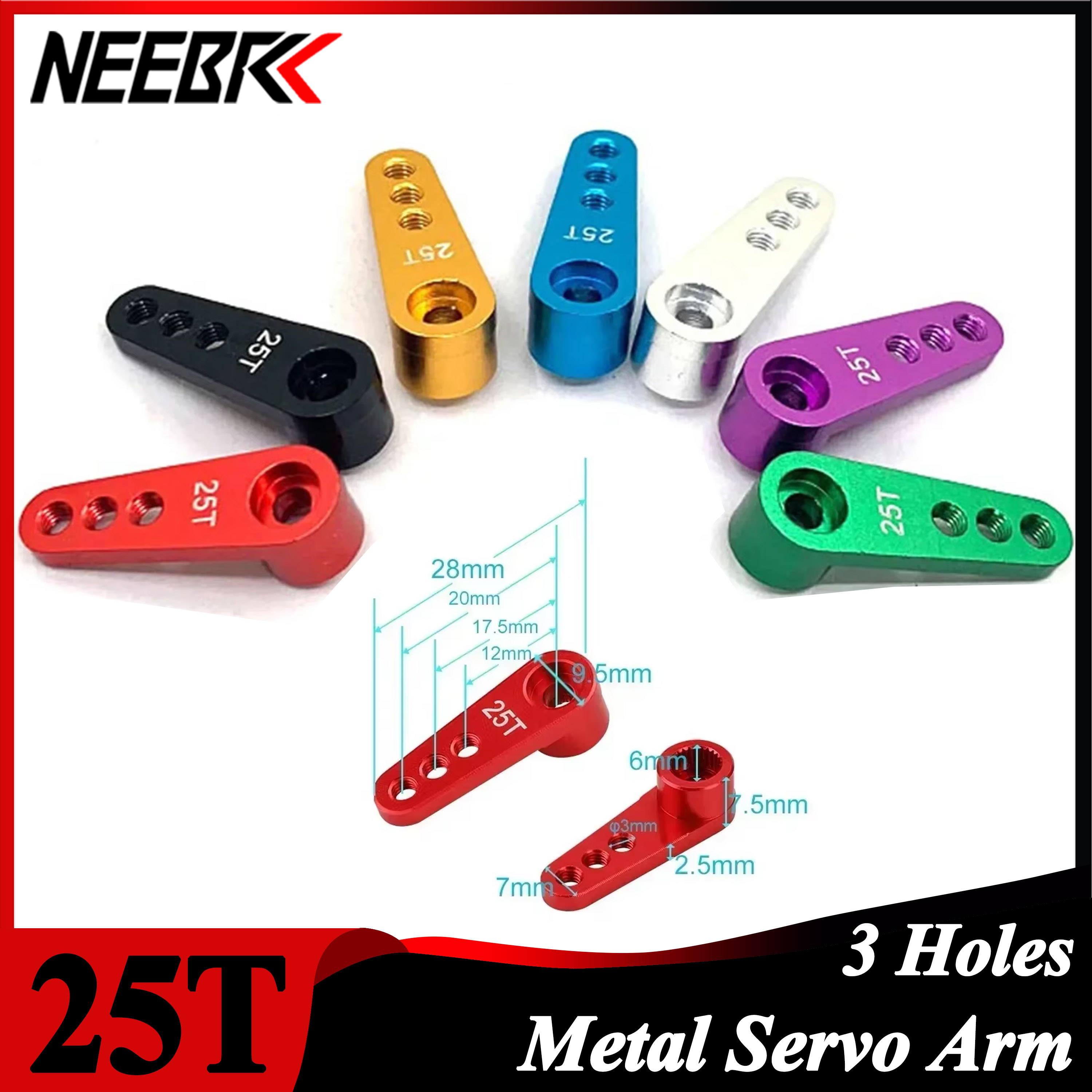 Impact Driver Cordless - NEEBRC 25T Metal Servo Arm 3