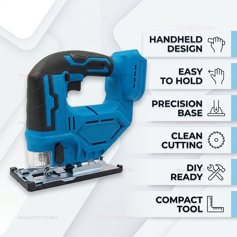 Power Tools Jigsaw - 3000RPM Cordless Electric Jigsaw Curve Saw
