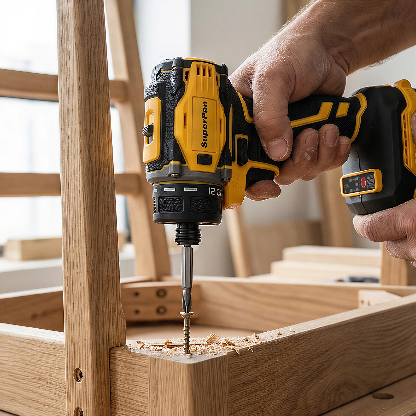 Power Tools Used - SuperPan Professional Brushless Cordless Impact Driver,