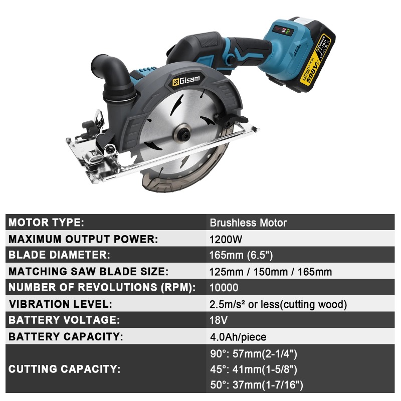 【Hot Item】 165mm Brushless Ele - Power Tools Cordless 评论和价格