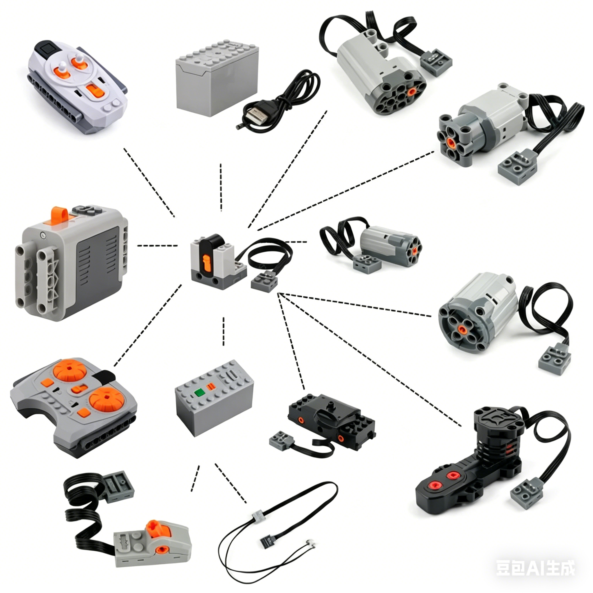 MOC Train Motor Kit Servo,Batt - Power Tools Organizer 评论和价格