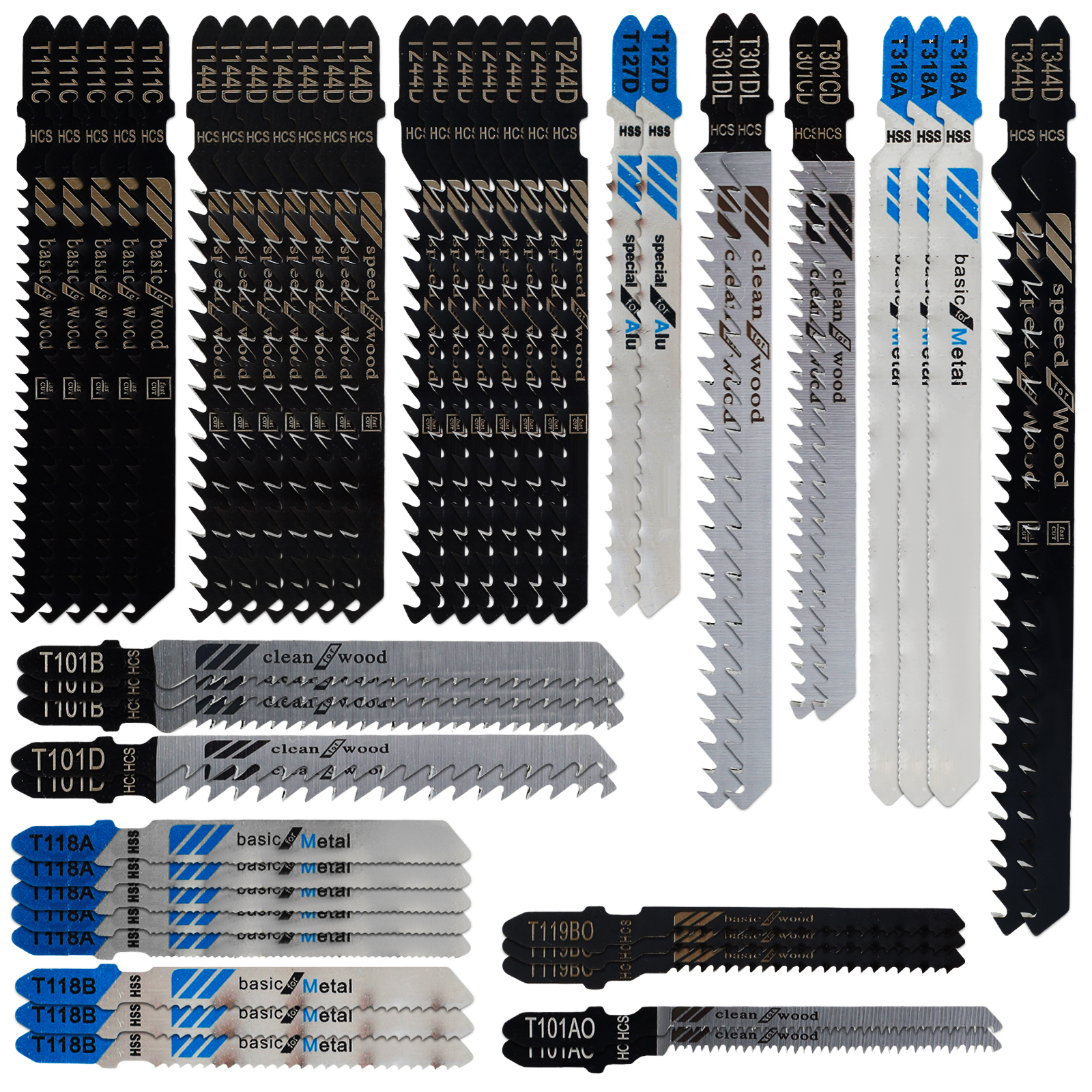 48 to 192Pcs Jig Saw Blade Set - Power Tools Jigsaw 评论和价格