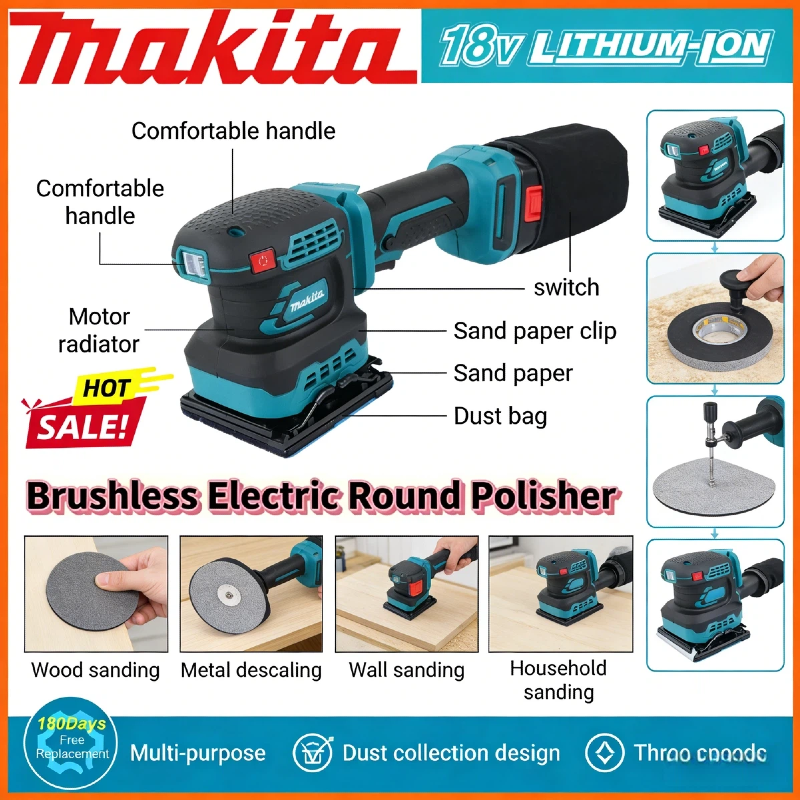 Makita Cordless Random Orbit S - Random Orbital Sander 评论和价格