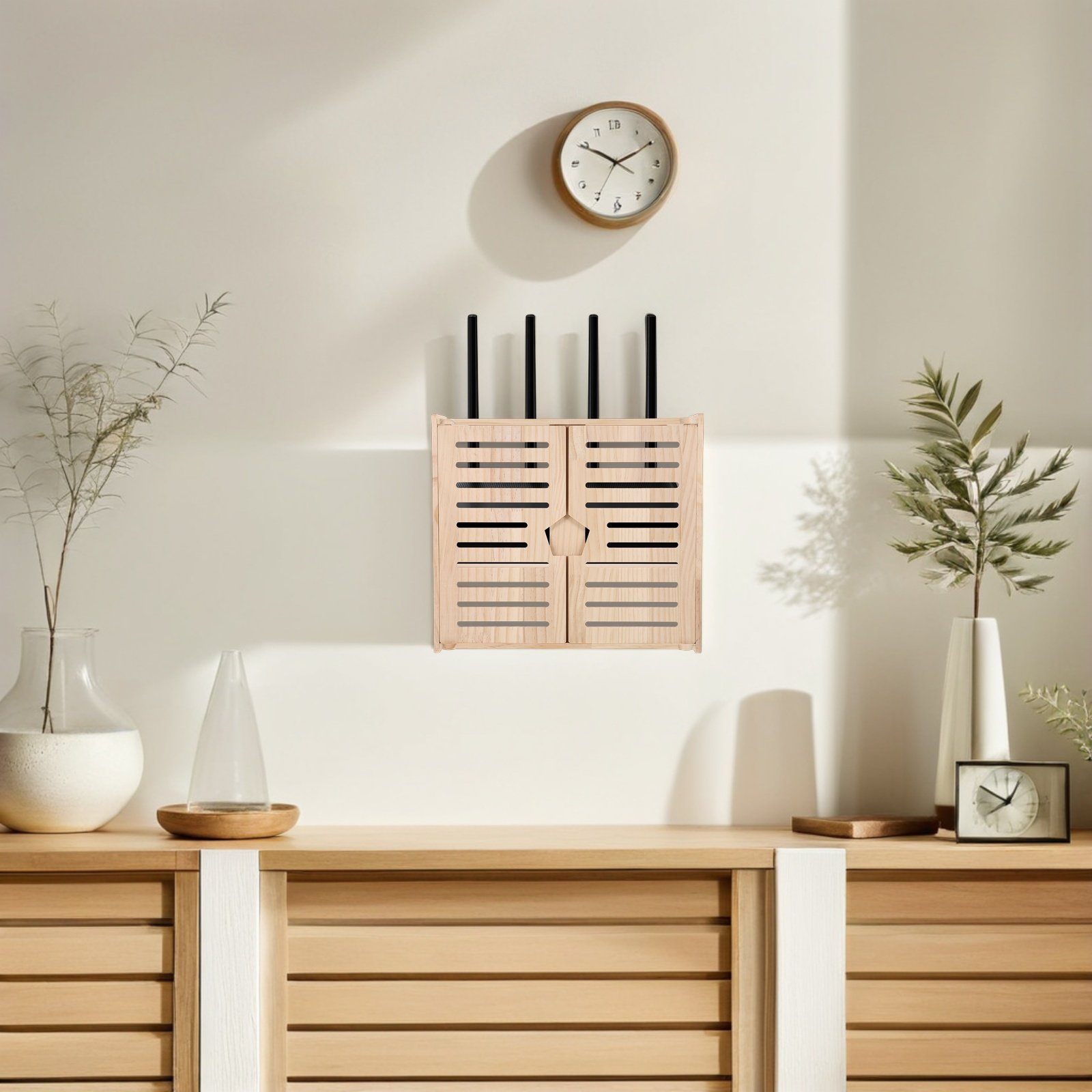 Wooden WiFi Router Storage Box - Power Tools Organizer 评论和价格