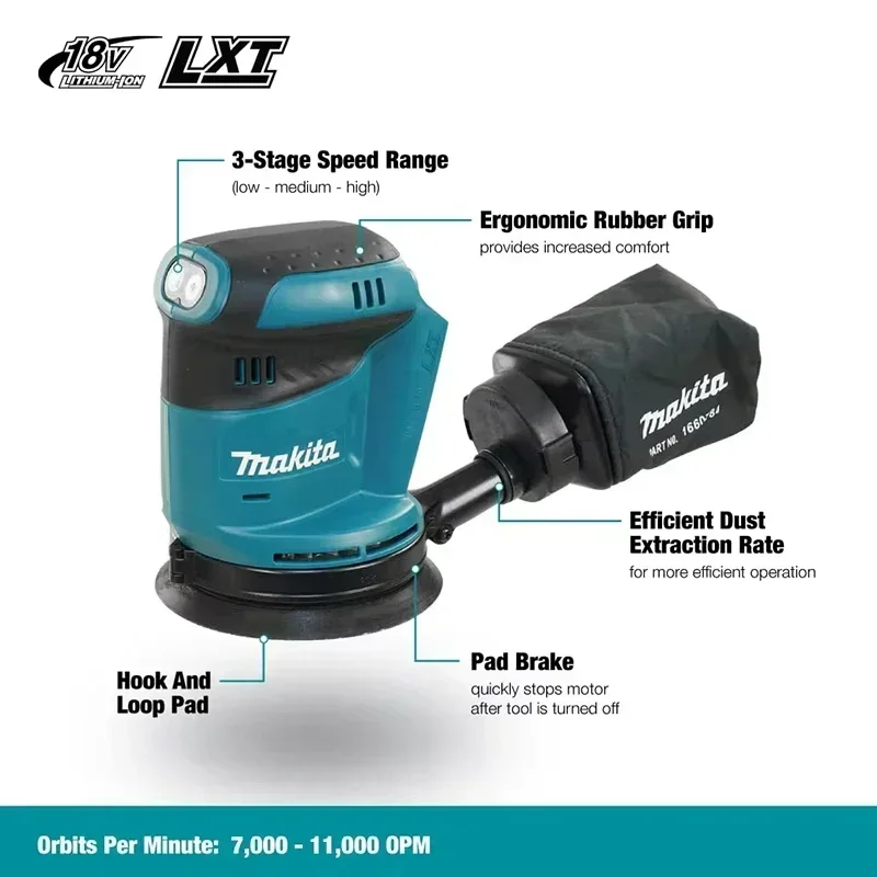 Makita DBO180Z 18V Brushless C - Random Orbital Sander 评论和价格