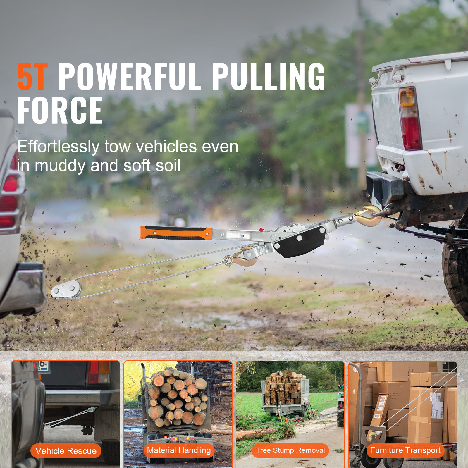 SucceBuy 5T Come Along Winch R - Power Tools In Automotive 评论和价格